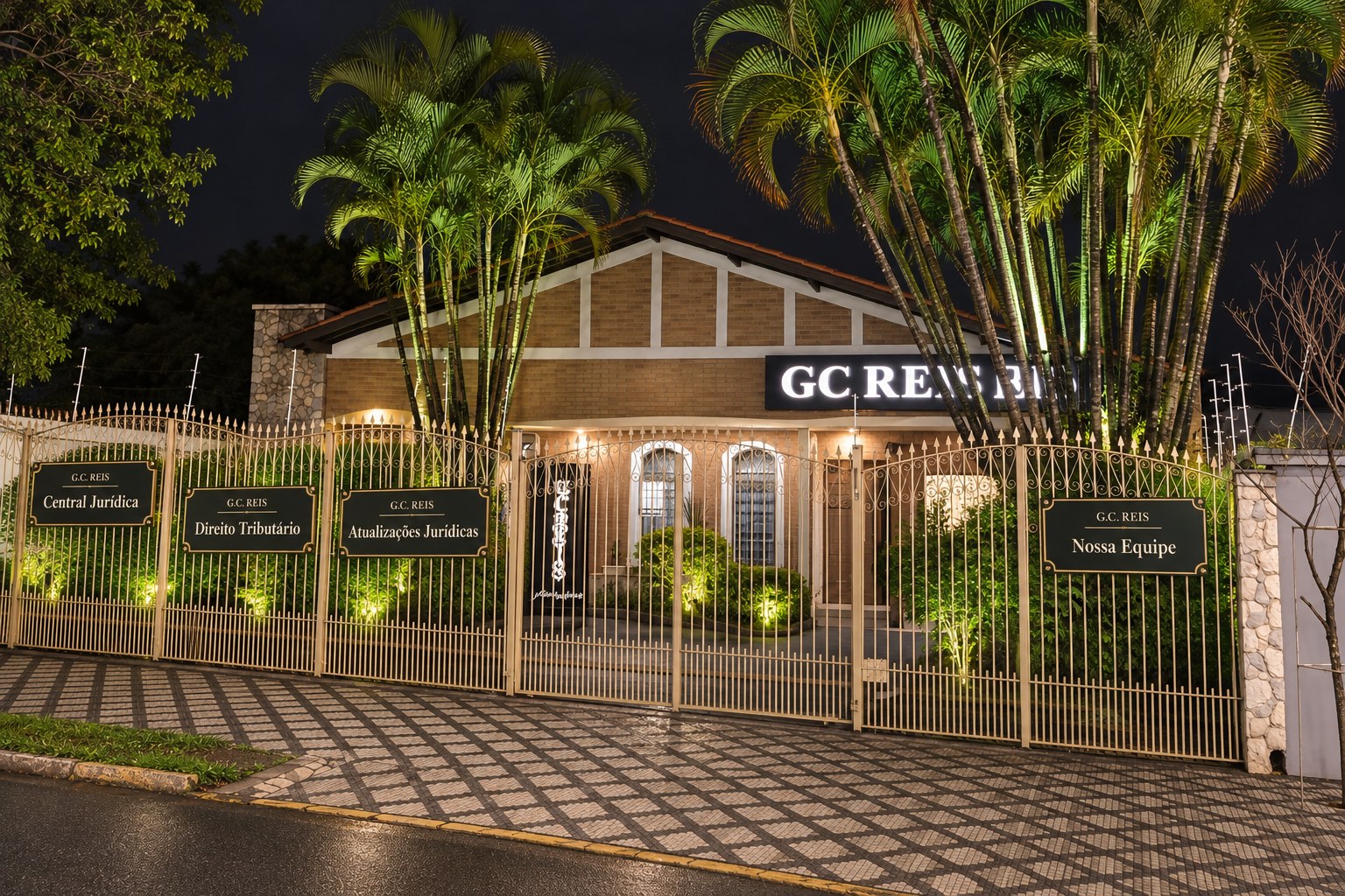 Cena interativa baseada na fachada G.C. Reis em Lorena, com placas virtuais
